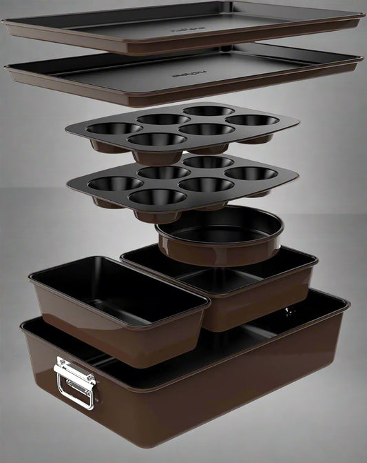 NutriChef Nonstick Stackable Bakeware Set