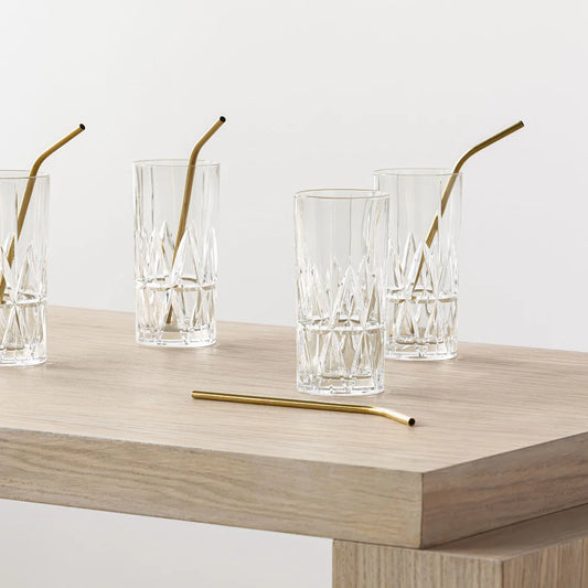 Orrefors Peak Highball Glass Set