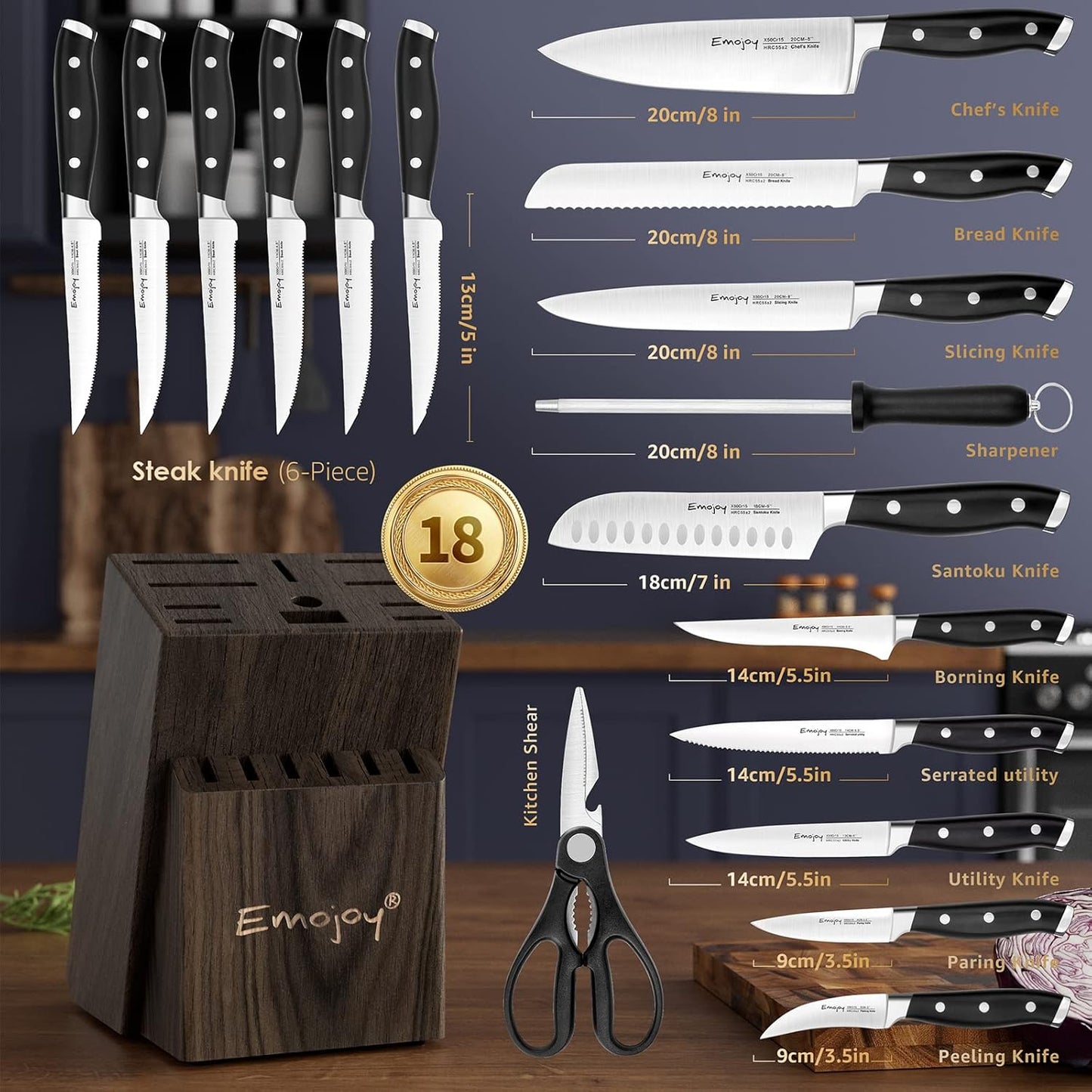 Emojoy Knife Block Set