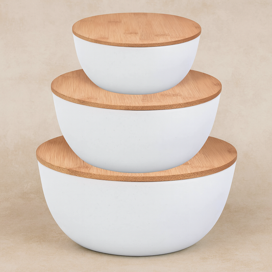 Bamboo Fiber Serving Bowl Set