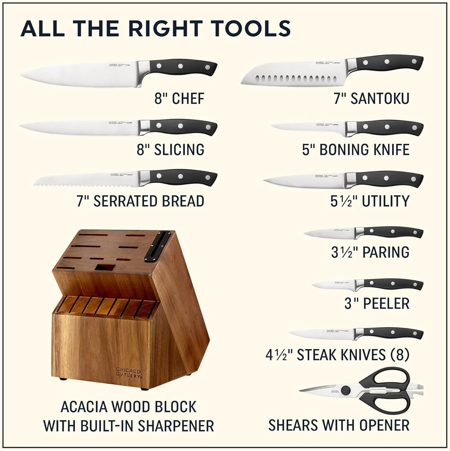 Chicago Cutlery Kitchen Knife Set