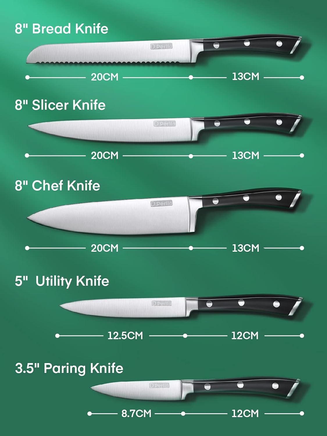 D.Perlla Kitchen Knife Set