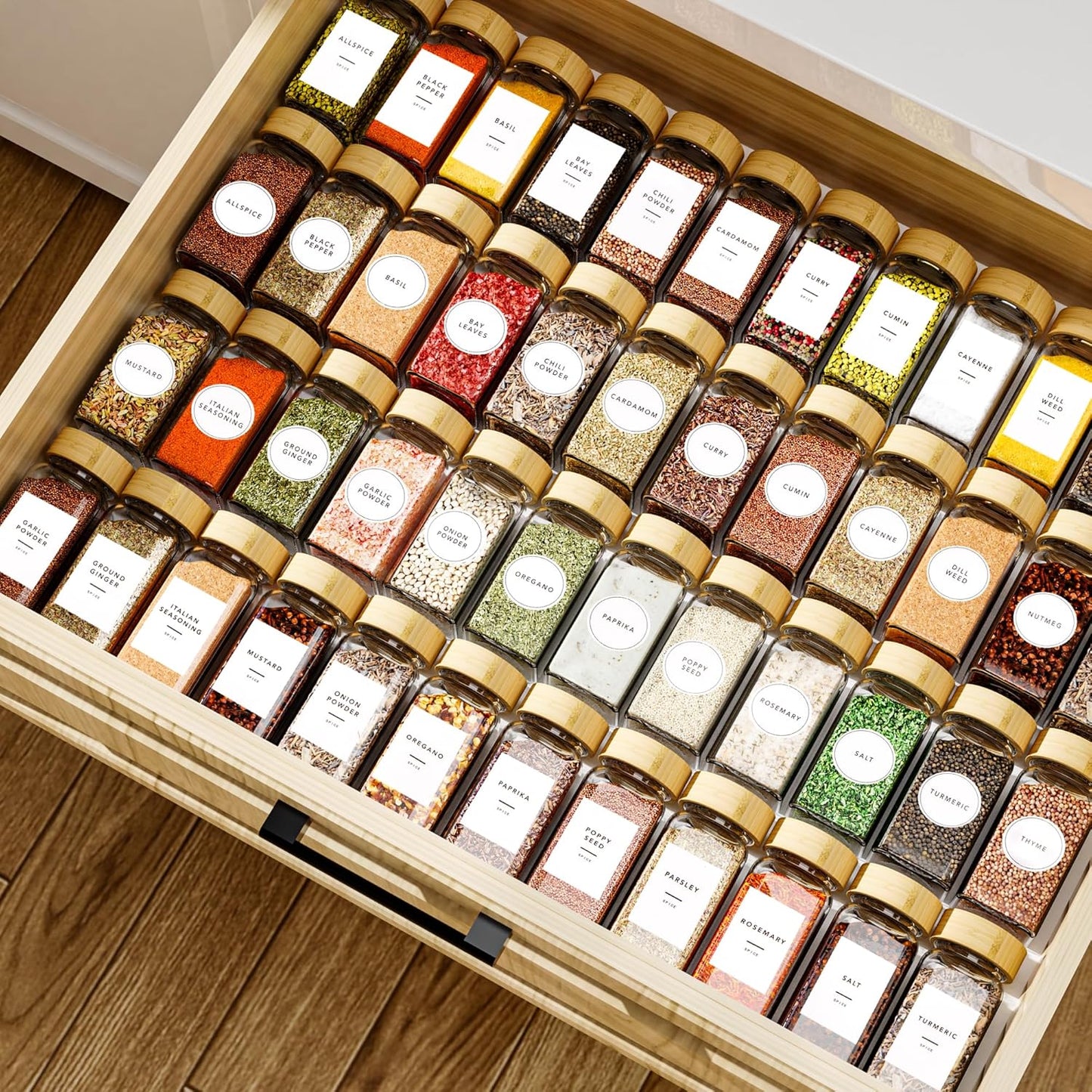 24-Piece Glass Spice Jars
