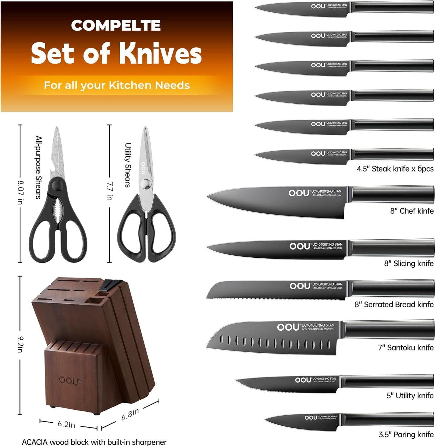 Oou Kitchen Knife Set