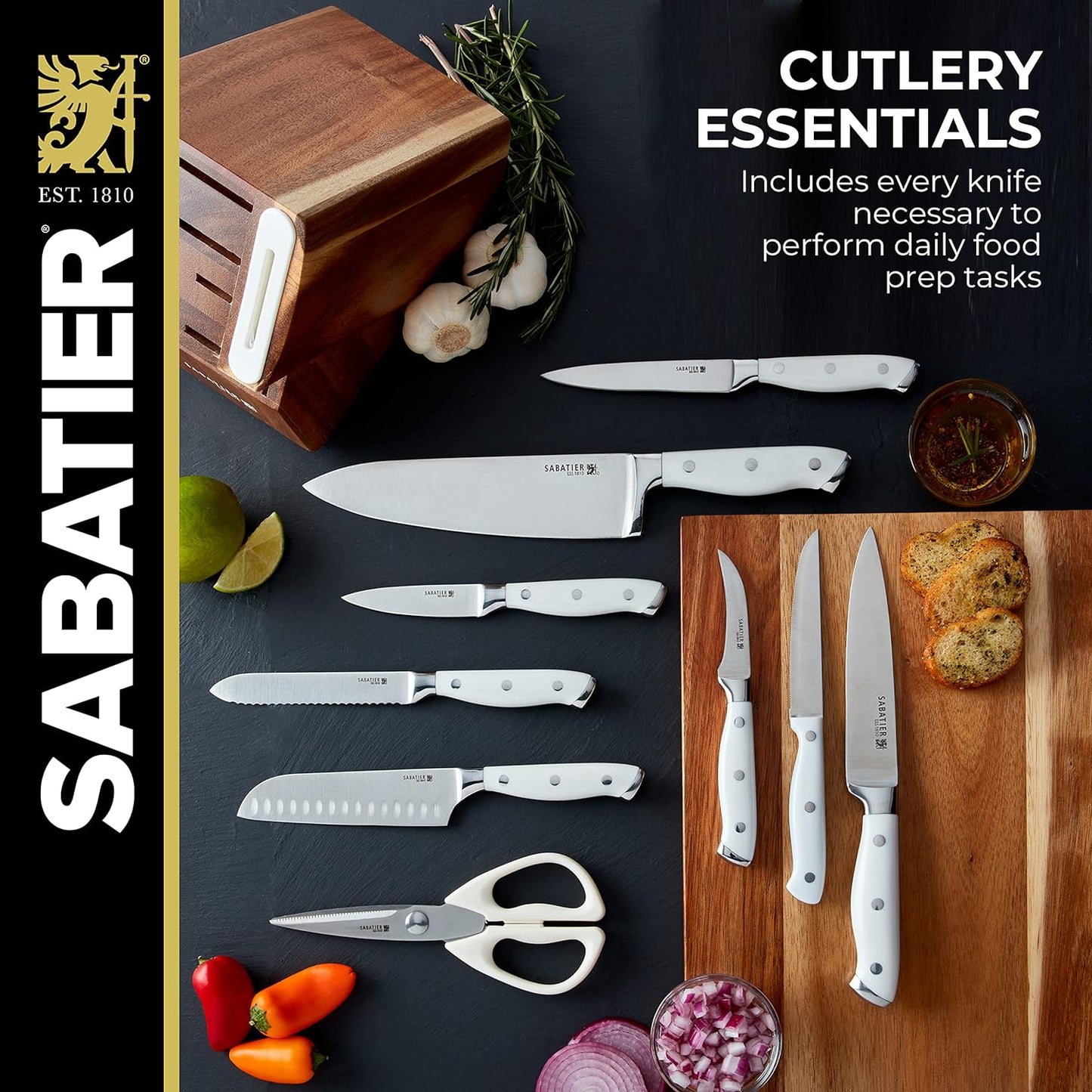 Sabatier Forged Triple Rivet Knife Set