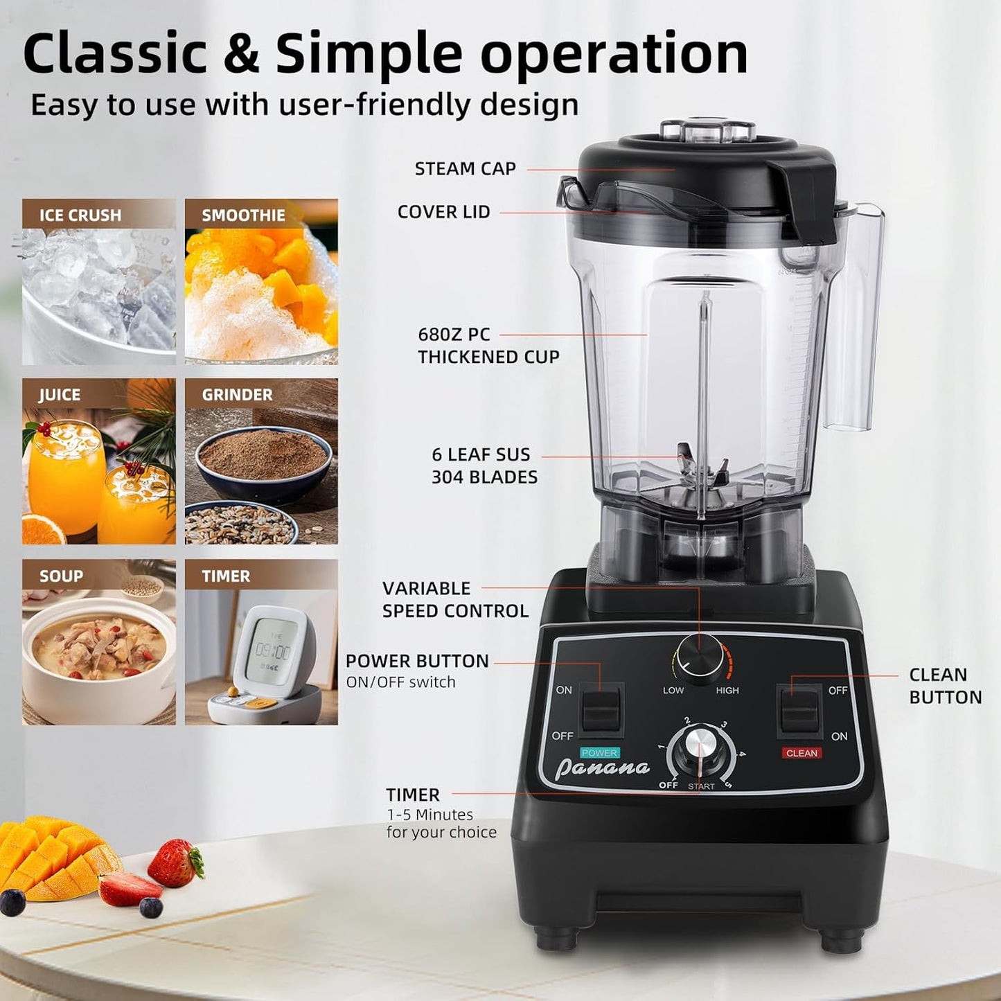 Panana Professional Countertop Blender