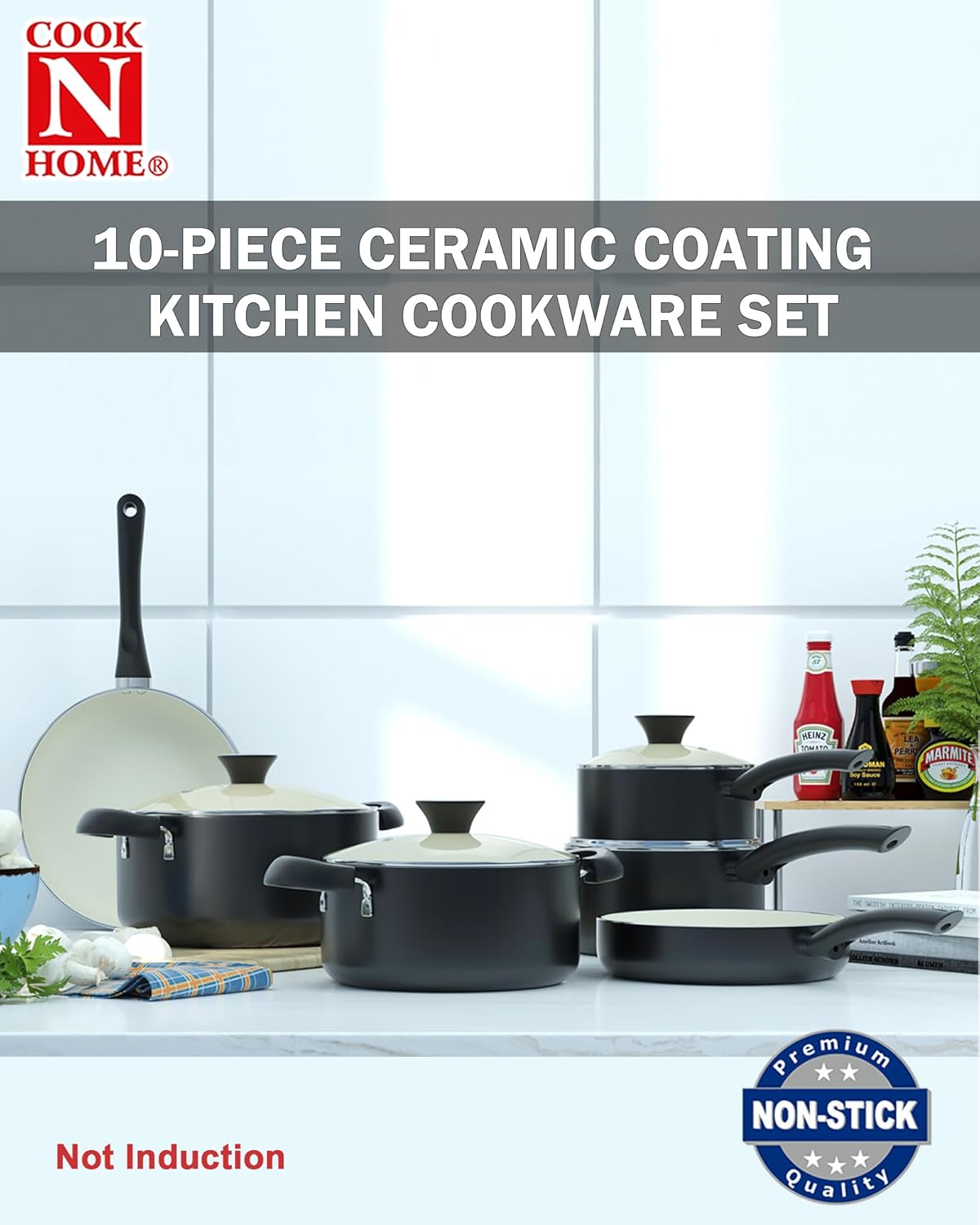Cook N Home Nonstick Cookware Set