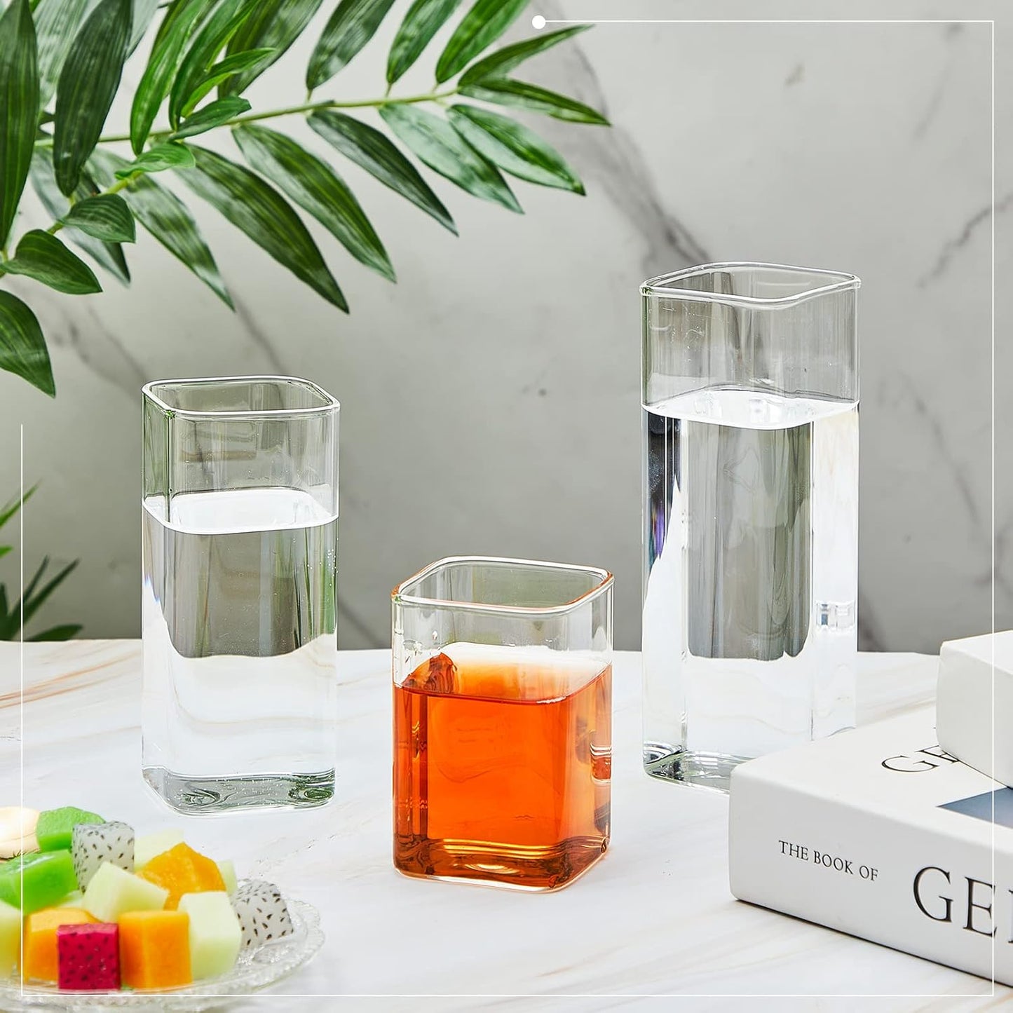 Sumind Square Drinking Glasses