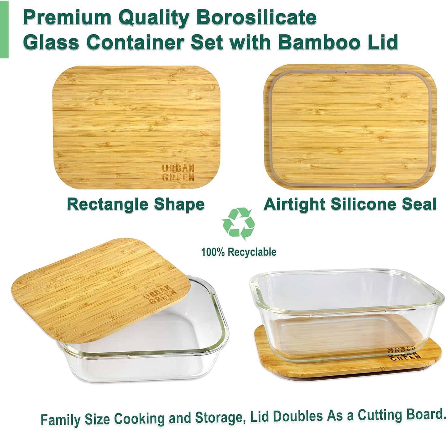 Urban Green Glass Container Set