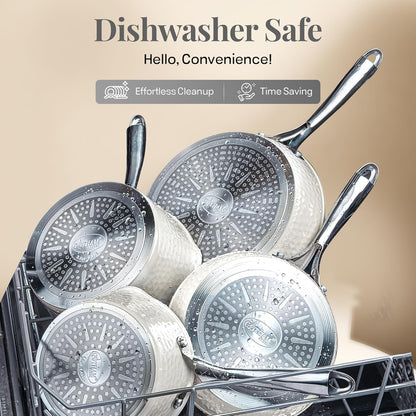 Gotham Steel Hammered Frying Pan Set