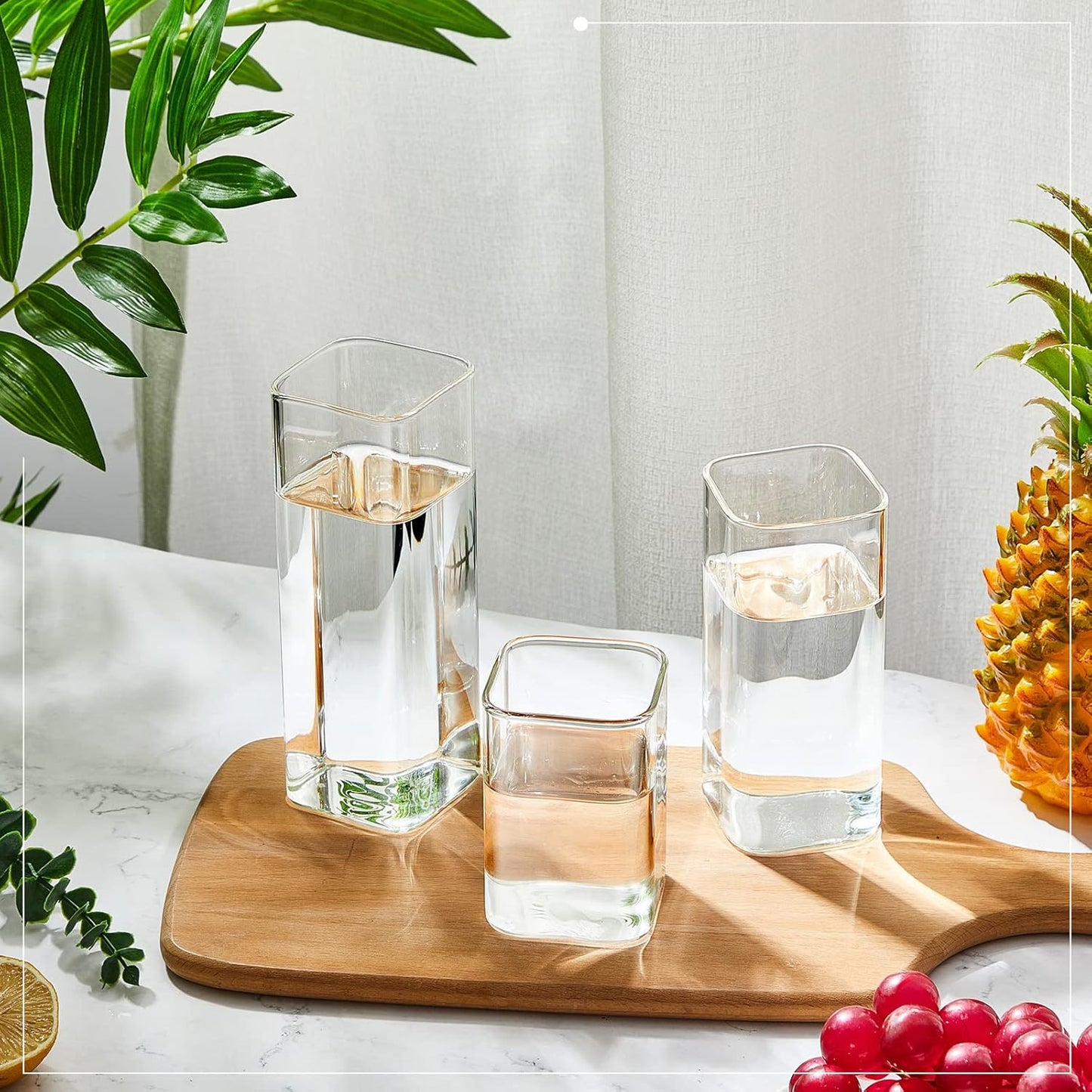 Sumind Square Drinking Glasses