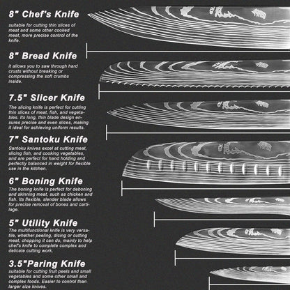 Diagsh Magnetic Knife Block Set