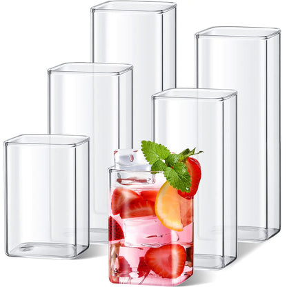 Sumind Square Drinking Glasses