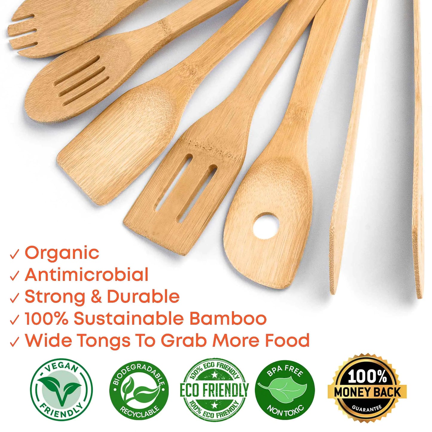 Bamboo Kitchen Utensils Set