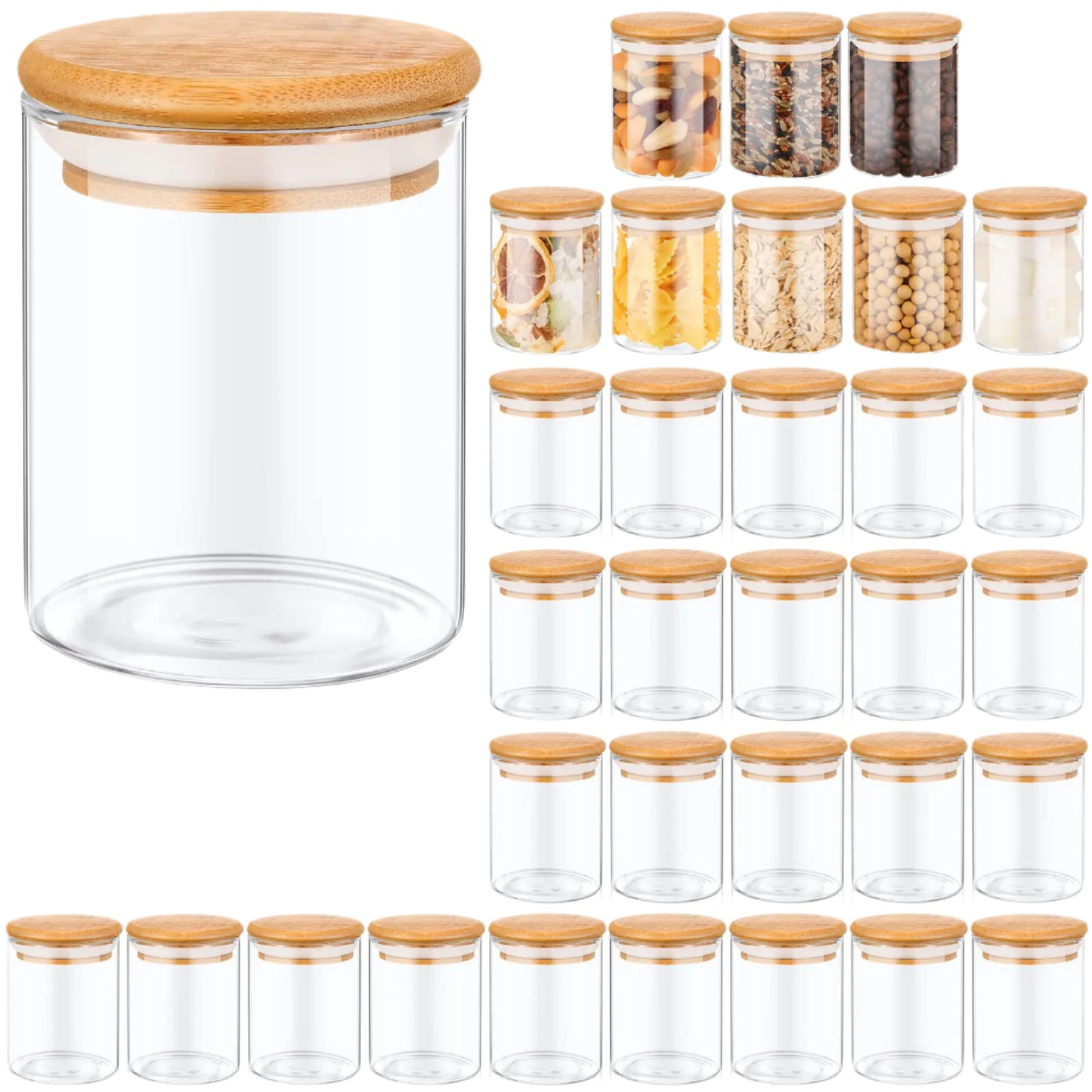 SpiceSavor Glass Jar Set