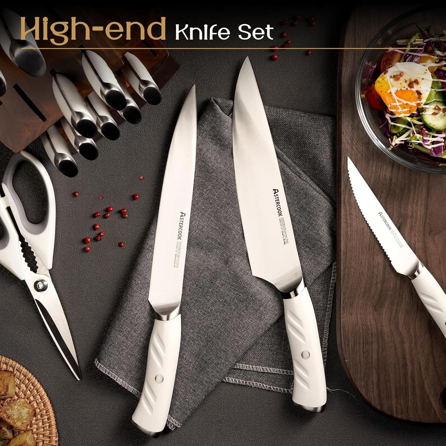 Astercook Premium Knife Block Set