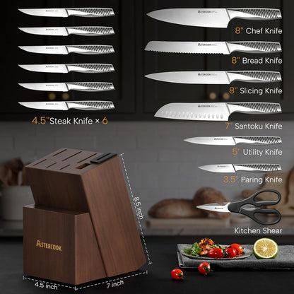 Astercook Full Tang Knife Set