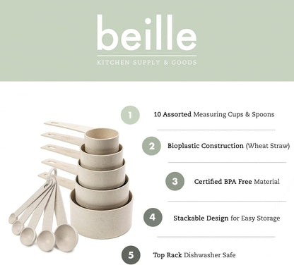 Beille Wheat Straw Measuring Cup Set