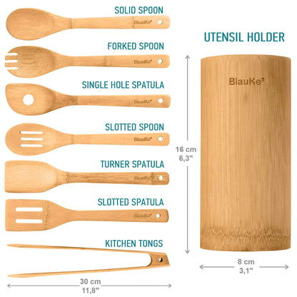 Bamboo Kitchen Utensils Set