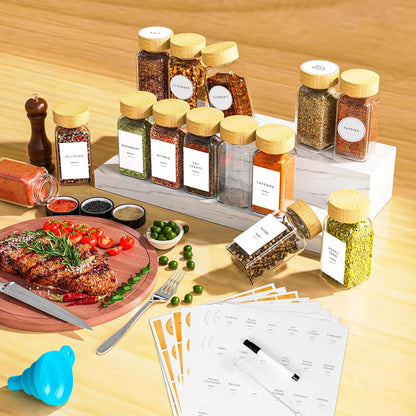 24-Piece Glass Spice Jars