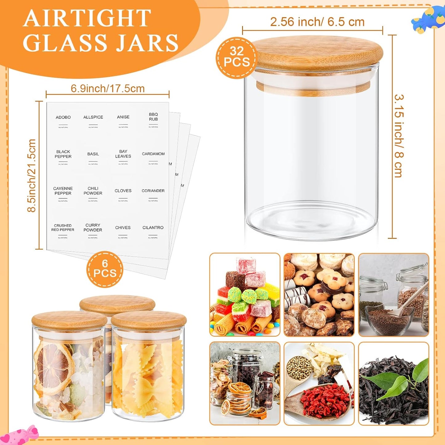 SpiceSavor Glass Jar Set